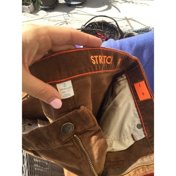 J.Crew girls corduroy pants size 14 tan beige khaki crewcuts preppy stretch - Picture 10 of 11